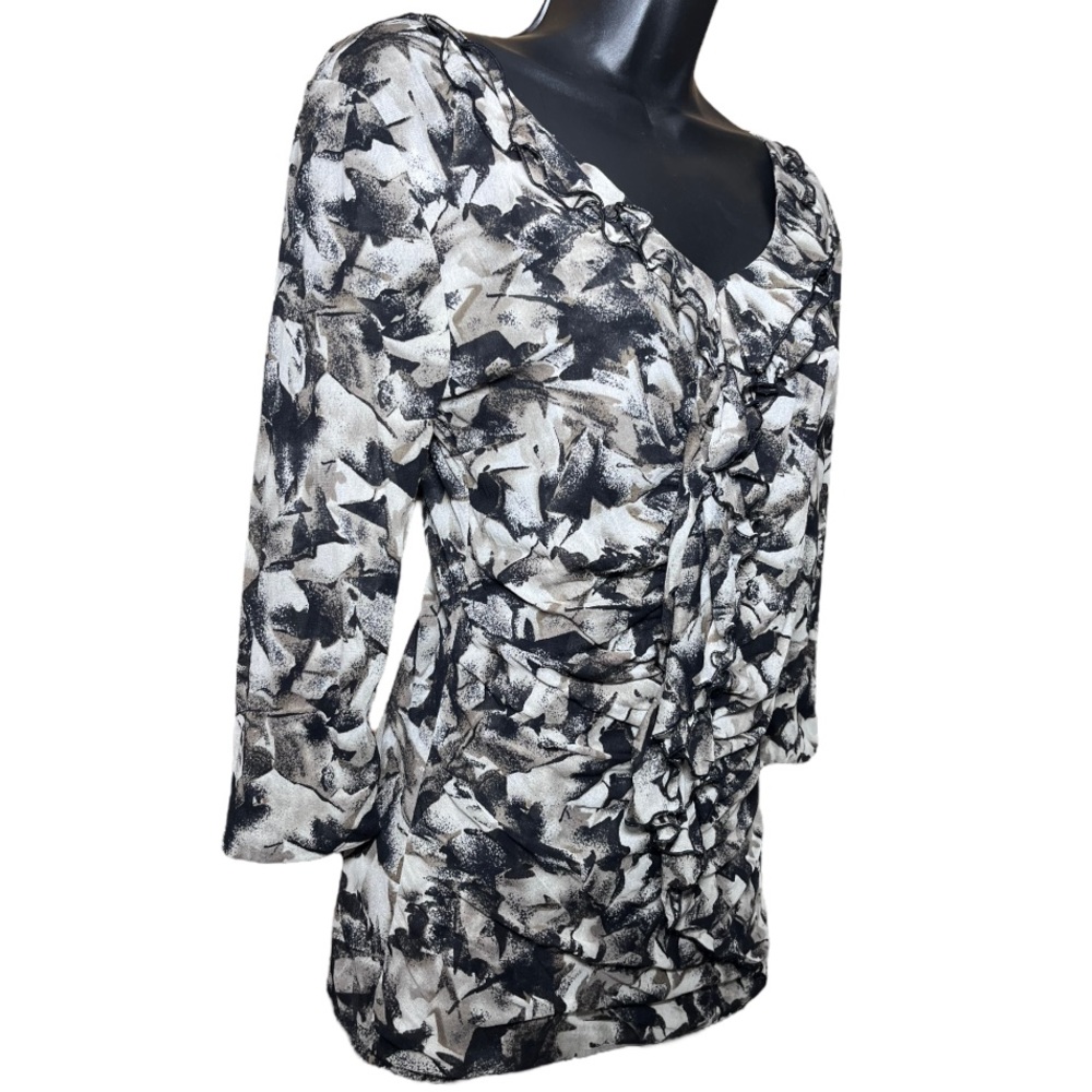 Silk Blend Ruffle Blouse - Picture 3 of 5